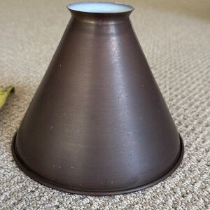 Elegant Brown Metal Cone Vase